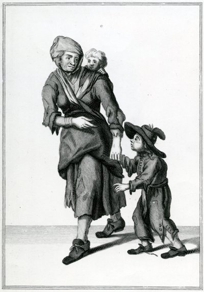 El mendigo de Londres, gritos de Londres, c.1688 de Unbekannt Unbekannt